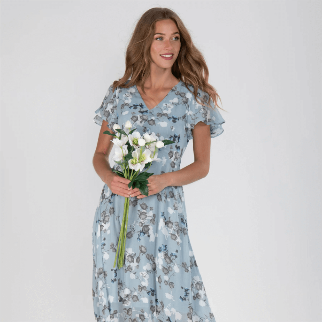Fiona Women's Maxi Dress | Floral Design, Elegant Summer Style 6