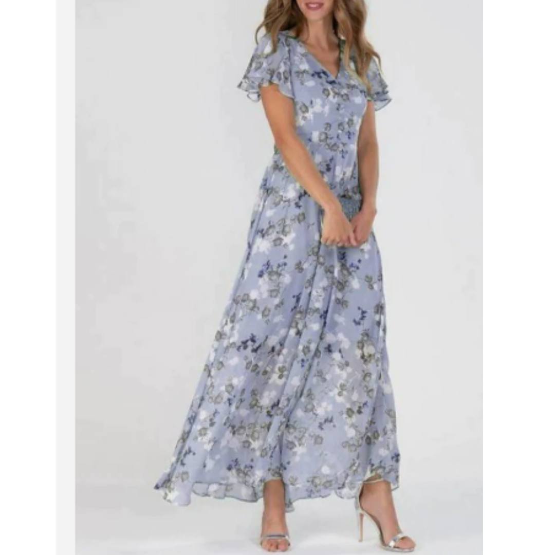 Fiona Women's Maxi Dress | Floral Design, Elegant Summer Style 7