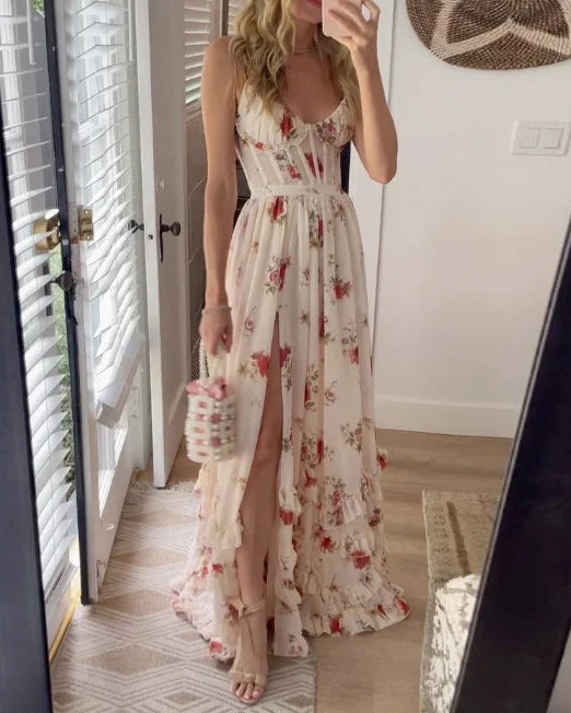 Fiona Women's Maxi Dress | Floral Print, Elegant Summer Style 0