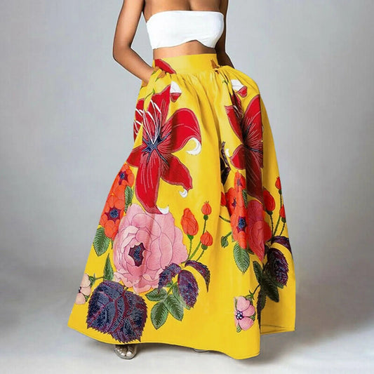Fiona Women's Maxi Skirt | Floral Print, High-Waisted 1