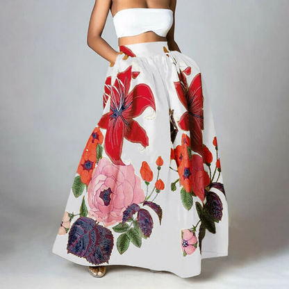 Fiona Women's Maxi Skirt | Floral Print, High-Waisted 2