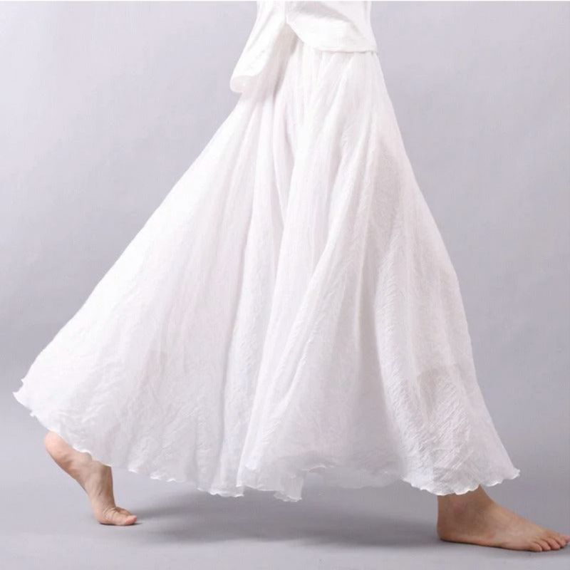 Fiona Women's Maxi Skirt | Soft Fabric, Bohemian Pleated Design 0