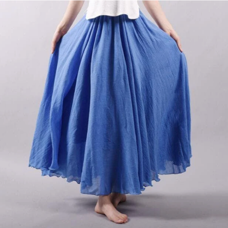 Fiona Women's Maxi Skirt | Soft Fabric, Bohemian Pleated Design 2
