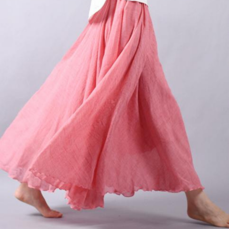 Fiona Women's Maxi Skirt | Soft Fabric, Bohemian Pleated Design 4