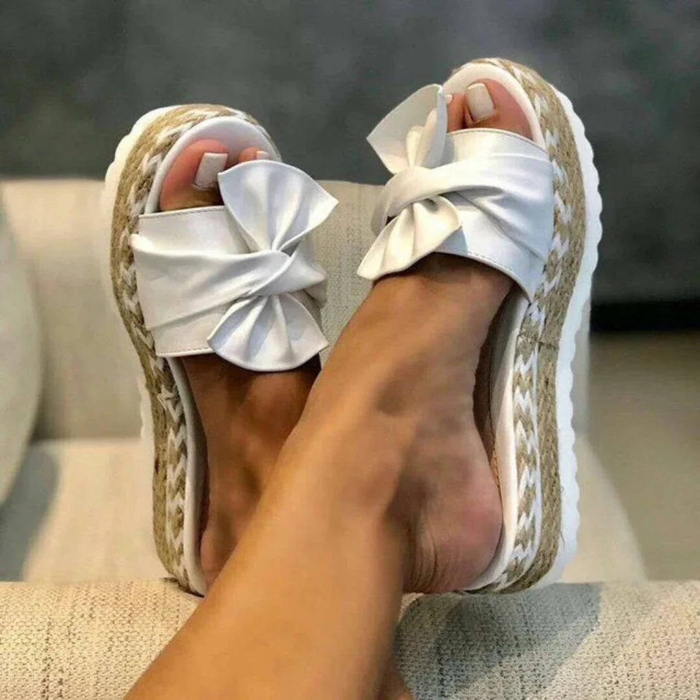 Fiona Women's Platform Sandals | Bow Detail, Comfortable Elevation 3