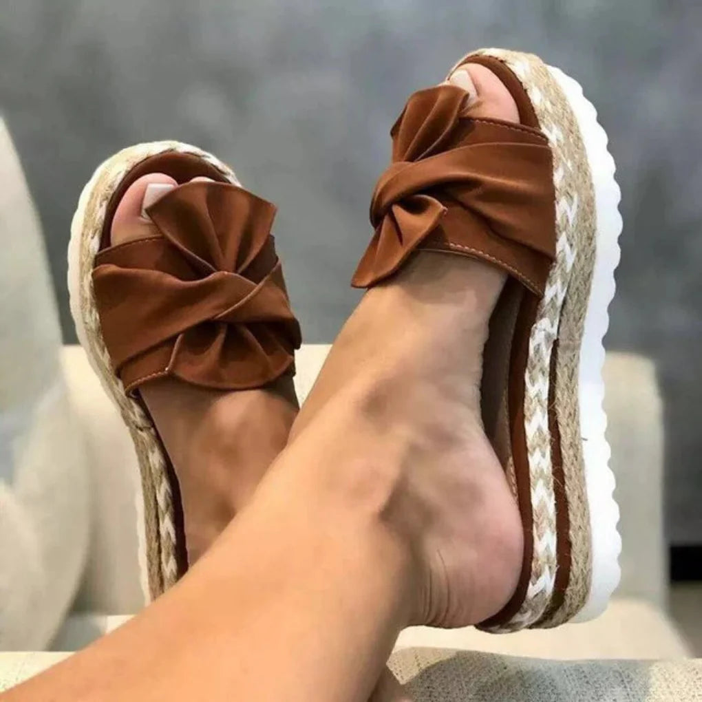 Fiona Women's Platform Sandals | Bow Detail, Comfortable Elevation 5