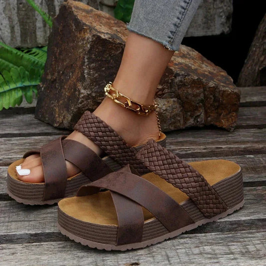 Fiona Women's Platform Sandals | Vegan Leather, Orthopaedic Comfort 0