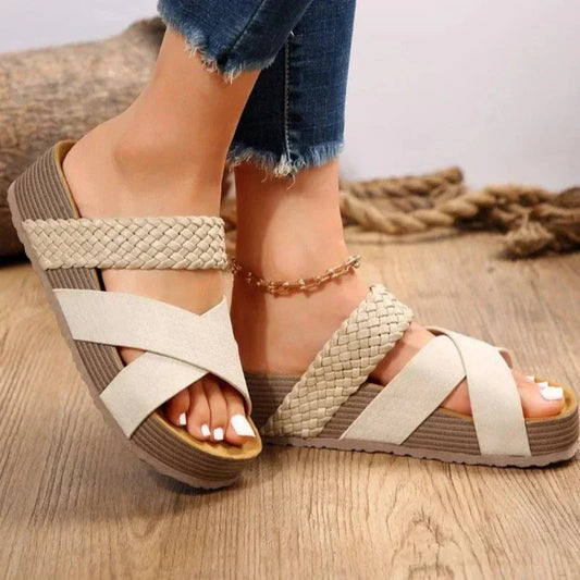 Fiona Women's Platform Sandals | Vegan Leather, Orthopaedic Comfort 1