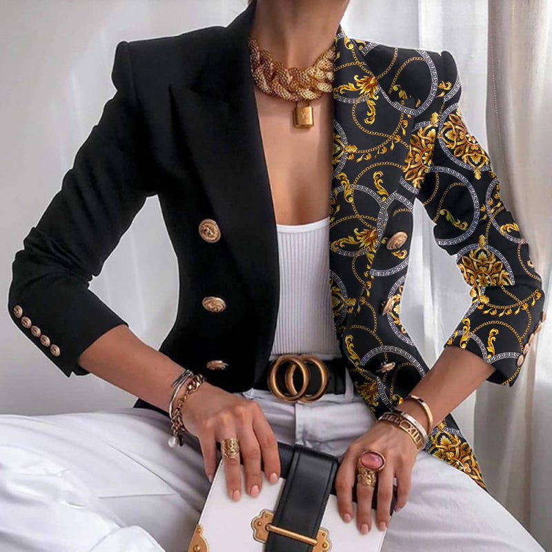 Florence Women's Blazer | Burgundy Patch Design, Elegant Fit 1