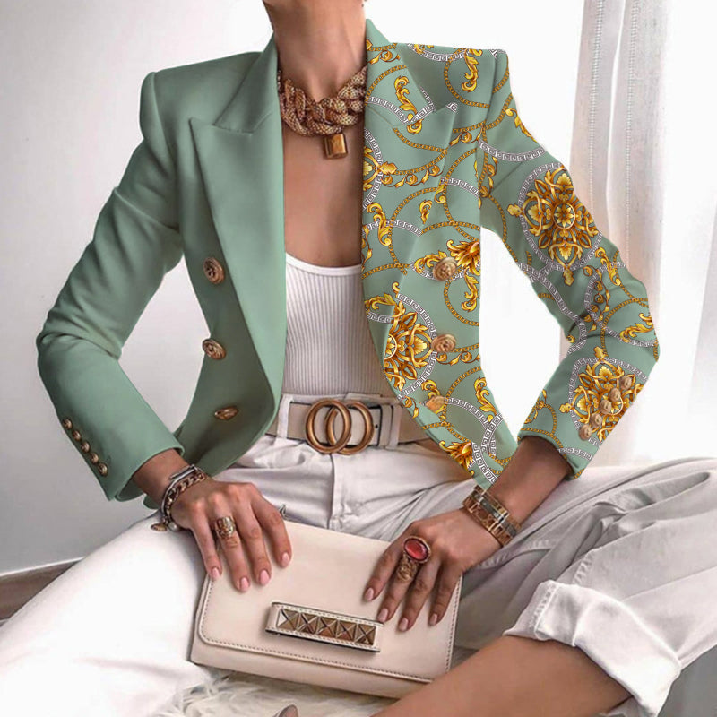 Florence Women's Blazer | Burgundy Patch Design, Elegant Fit 3