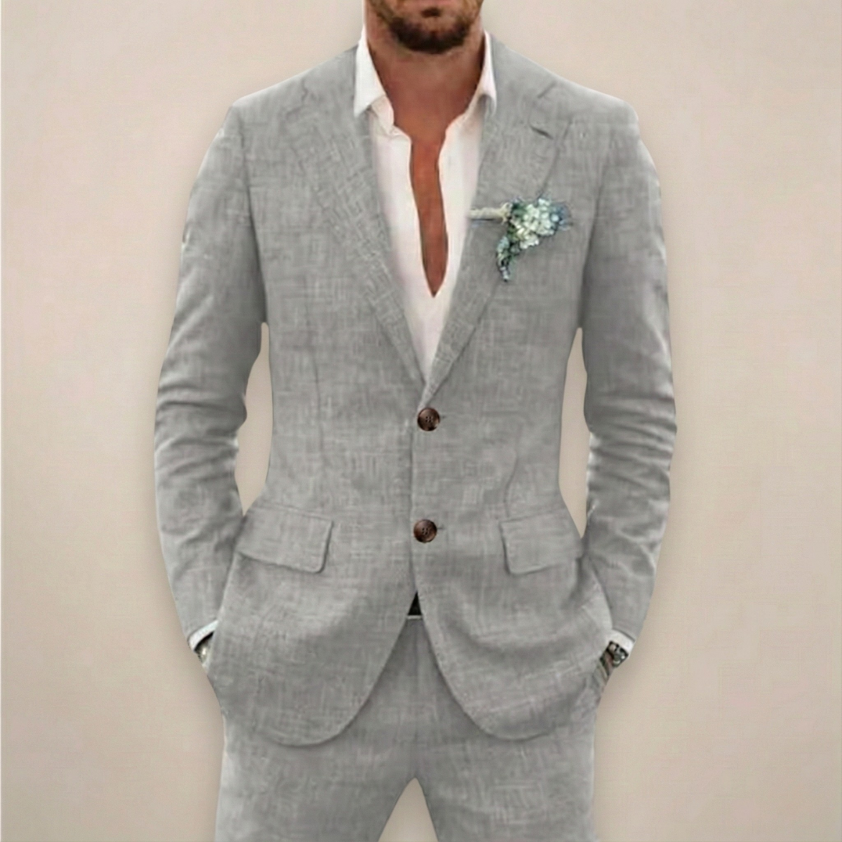 Frederick Men's Suit Set | Notch Lapel, Elegant Spring Style 4