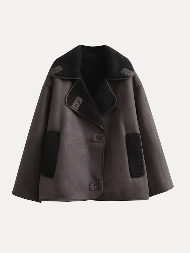 Freya Women's Wool Coat | Classic Double-Breasted, Cozy Winter Style 3