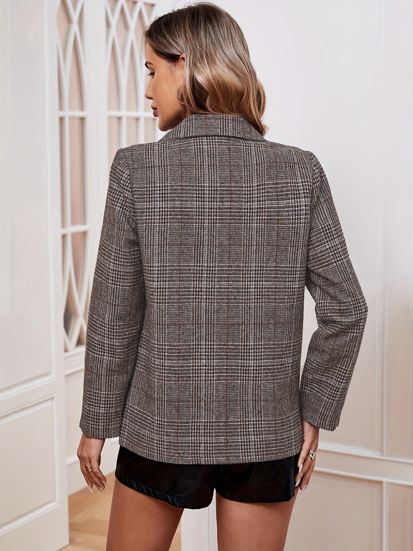 Gala Women's Blazer | Stylish Plaid, Versatile Casual Design 2