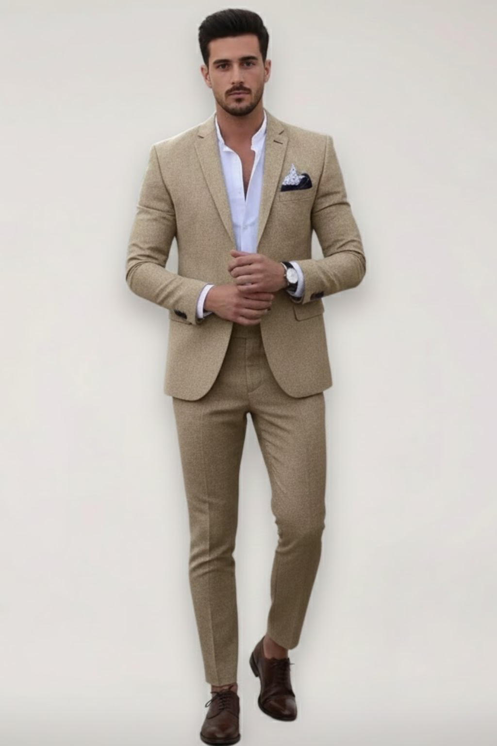 Gavin Men's Slim Fit Suit | Tailored Spring Design, Comfortable Movement 0