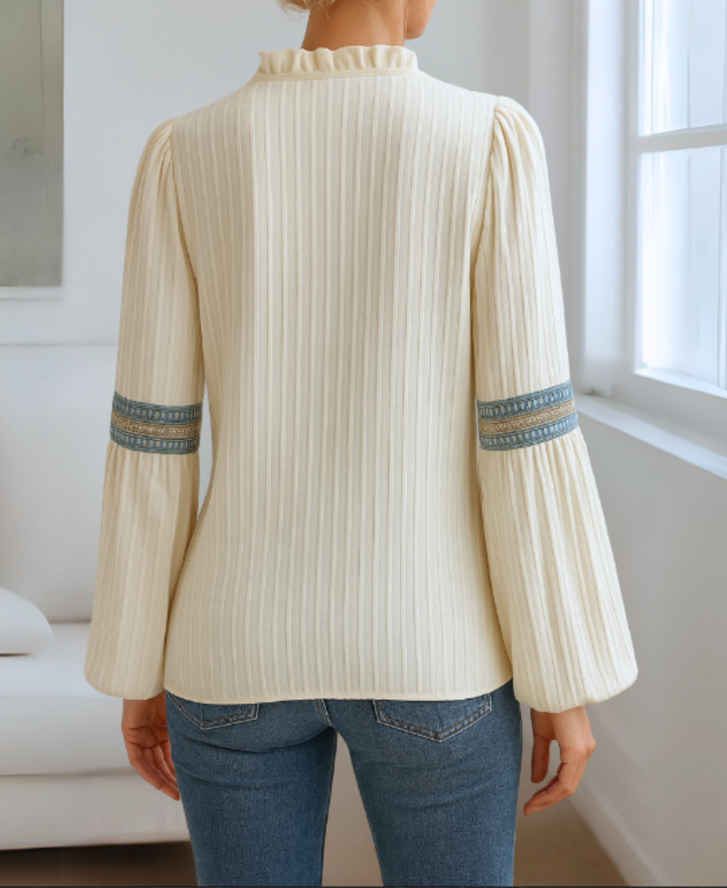 Gina Women's Blouse | Lightweight Cotton Blend, Vintage Style 3
