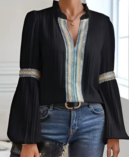 Gina Women's Blouse | Lightweight Cotton Blend, Vintage Style 4