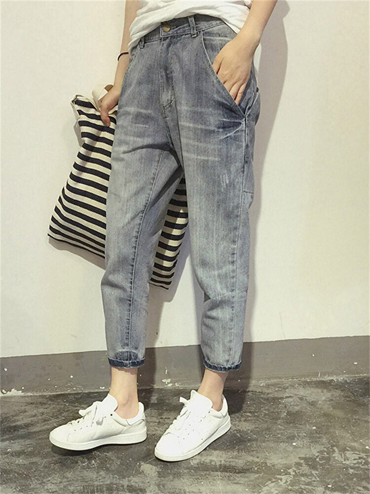 Gina Women's Cropped Jeans | Trendy Gray Tone, Modern Design 2