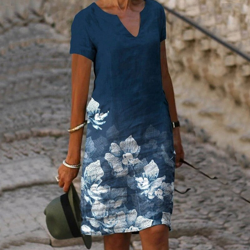Gina Women's Floral Dress | Relaxed Fit, V-Neck, Summer Essential 0