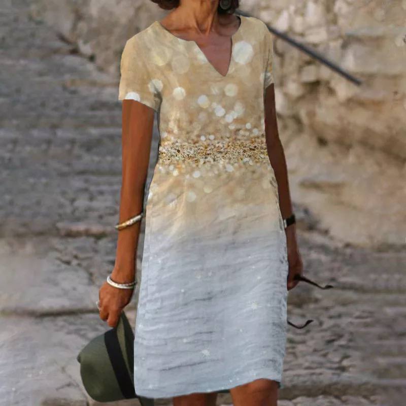 Gina Women's Floral Dress | Relaxed Fit, V-Neck, Summer Essential 2