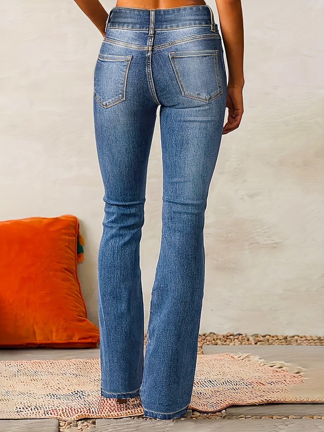 Gina Women's High-Waisted Flared Jeans | Vintage-Inspired Elegance 1