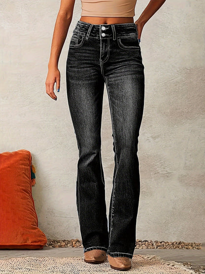 Gina Women's High-Waisted Flared Jeans | Vintage-Inspired Elegance 2