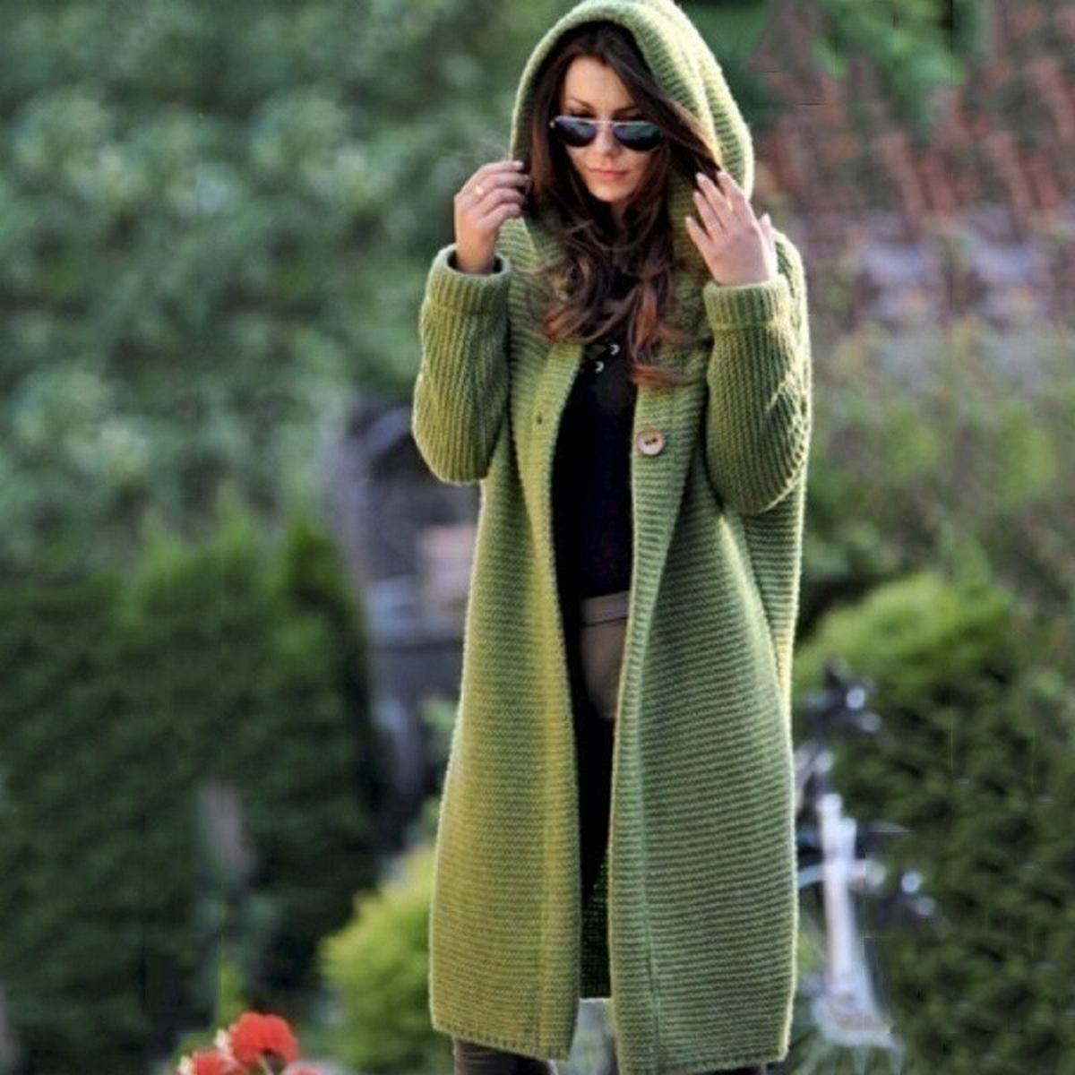 Gina Women's Long Cardigan | Cozy Hooded Design, Relaxed Fit 0