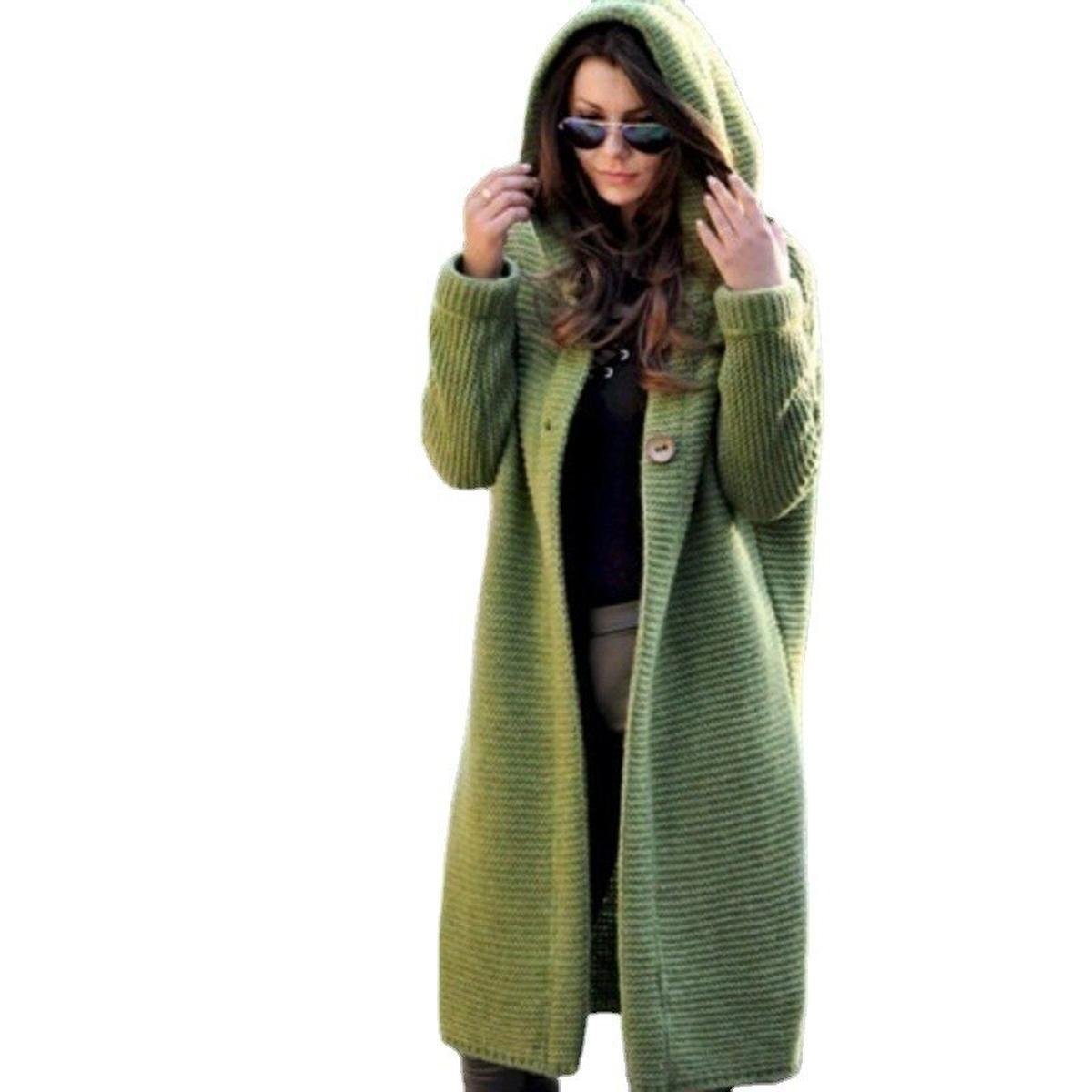 Gina Women's Long Cardigan | Cozy Hooded Design, Relaxed Fit 1