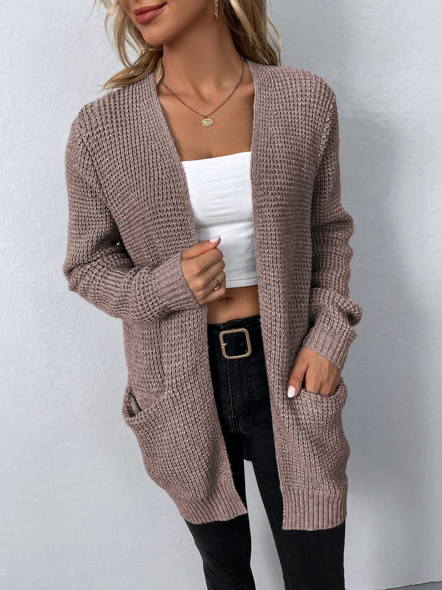 Gina Women's Long Cardigan | Cozy Textured Knit, Relaxed Fit 1