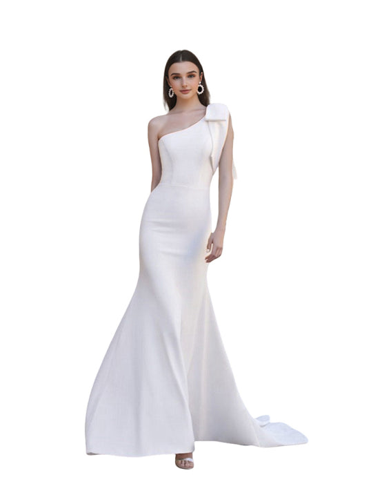 Gina Women's Mermaid Dress | One-Shoulder Elegant Formal Cocktail Dress 1