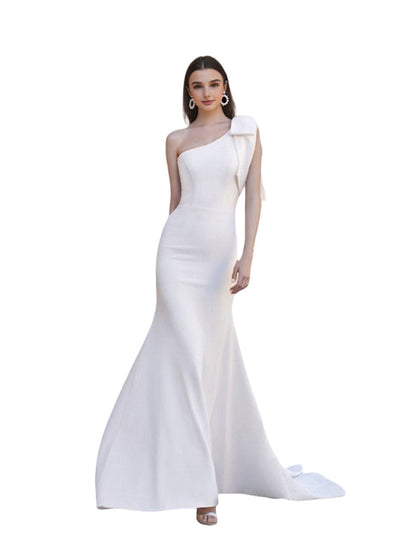 Gina Women's Mermaid Dress | One-Shoulder Elegant Formal Cocktail Dress 1