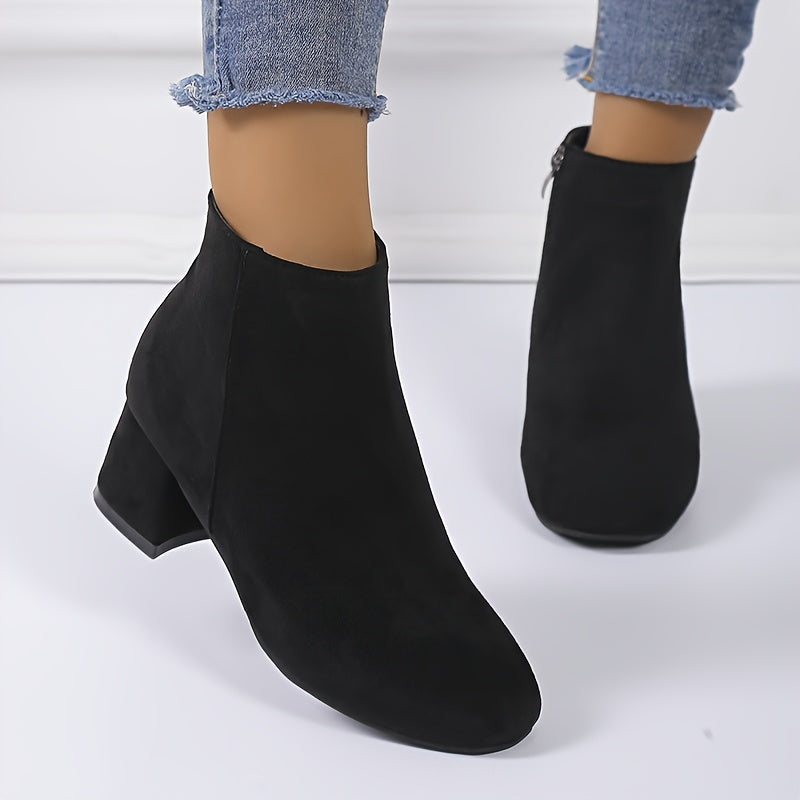 Gina Women's Short Boots | Classic Block Heel, Versatile Style 0