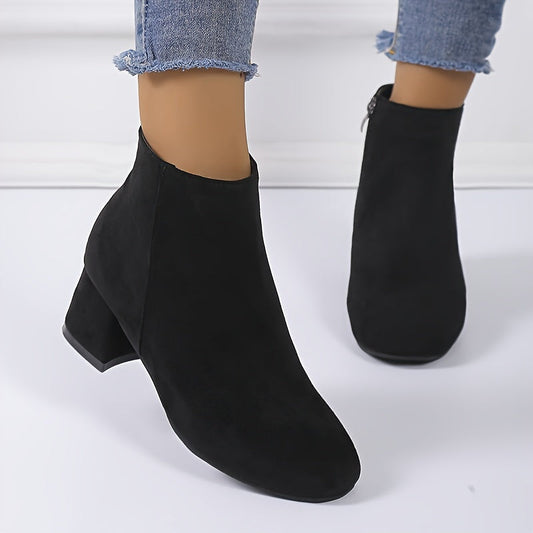Gina Women's Short Boots | Classic Block Heel, Versatile Style 0
