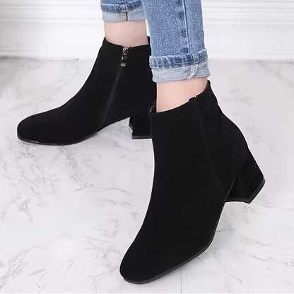 Gina Women's Short Boots | Classic Block Heel, Versatile Style 2