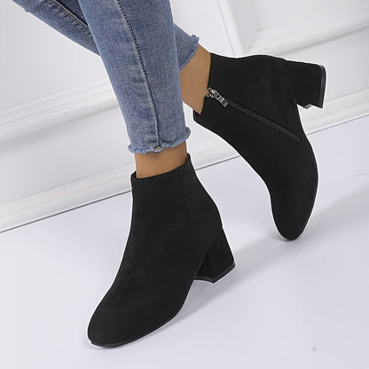Gina Women's Short Boots | Classic Block Heel, Versatile Style 4