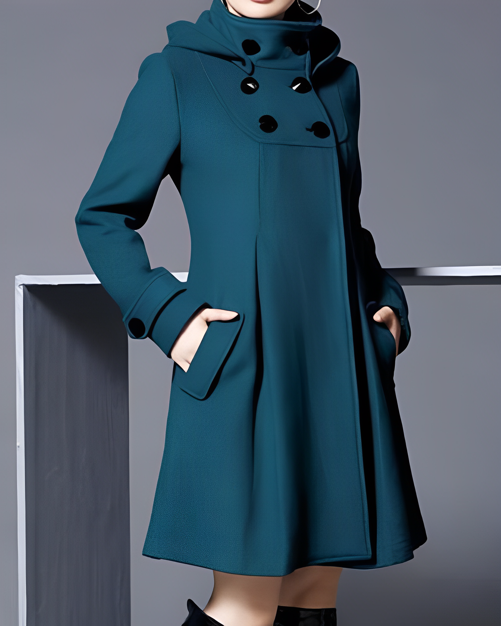 Gina Women's Winter Coat | Double-Breasted, Elegant Design 0