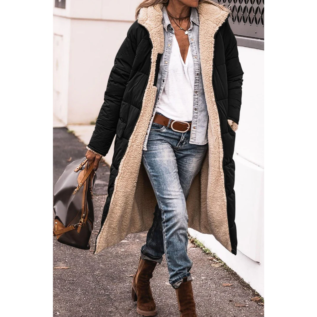 Gina Women's Winter Trench Coat | Quilted Long Design 3