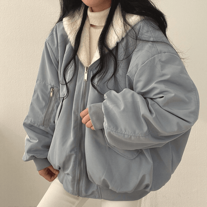 Gina Women's Zip Jacket | Cozy Oversized Fit 0