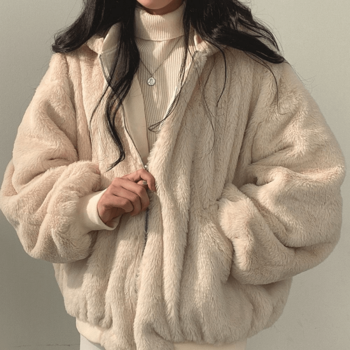 Gina Women's Zip Jacket | Cozy Oversized Fit 6