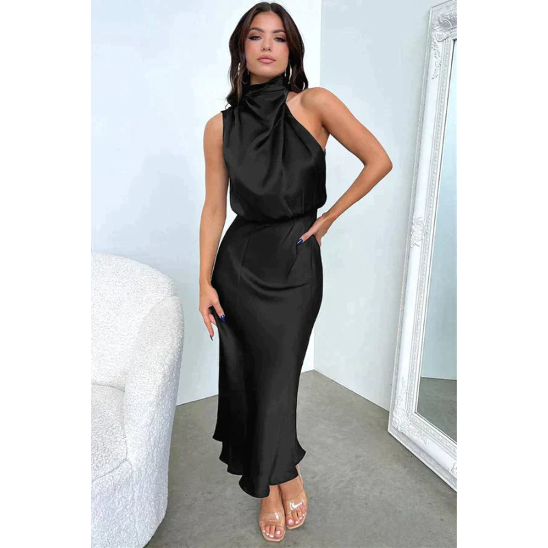 Hana Women's Evening Dress | Halter Neck, Midi Length 0