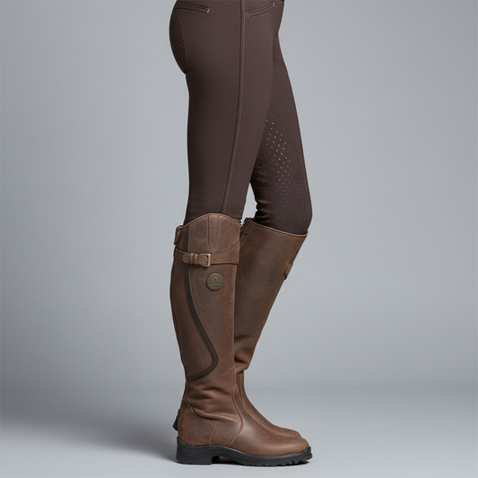 Hannah Women's Leather Riding Boots | Orthopaedic Design, Black Tall Style 0