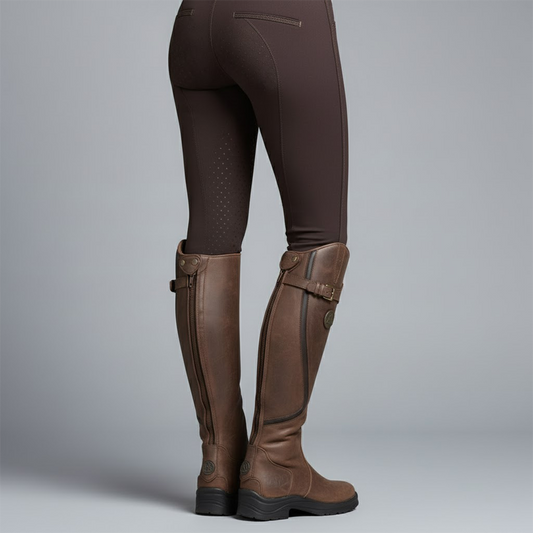 Hannah Women's Leather Riding Boots | Orthopaedic Design, Black Tall Style 1