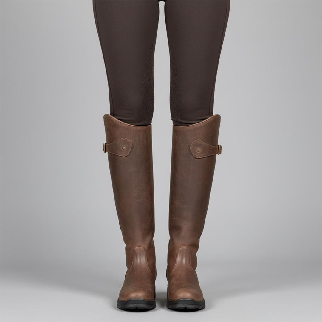 Hannah Women's Leather Riding Boots | Orthopaedic Design, Black Tall Style 2