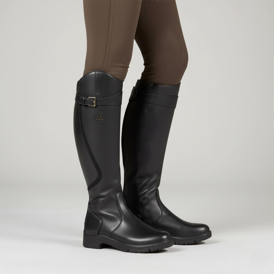 Hannah Women's Leather Riding Boots | Orthopaedic Design, Black Tall Style 4