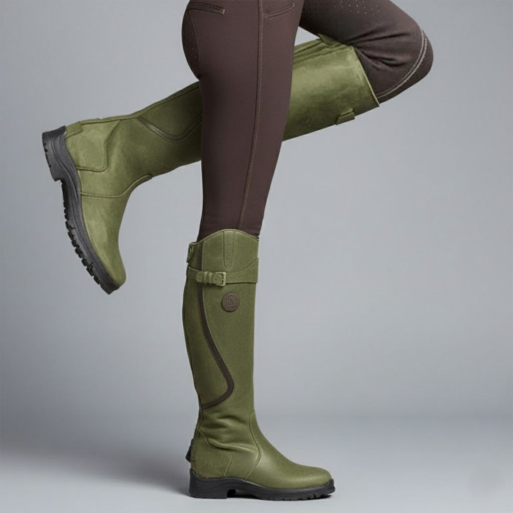 Hannah Women's Leather Riding Boots | Orthopaedic Design, Black Tall Style 9