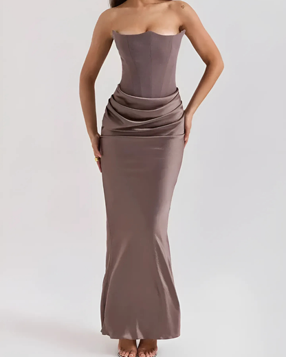 Hannah Women's Maxi Dress | Elegant Draped Design for Formal Events 0