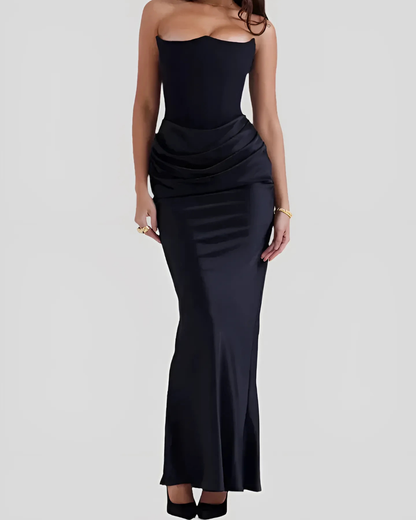Hannah Women's Maxi Dress | Elegant Draped Design for Formal Events 2