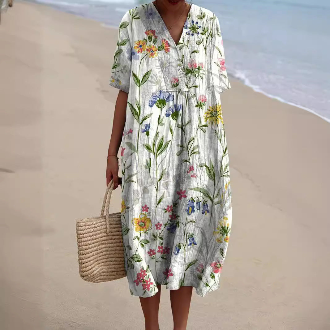 Hannah Women's Summer Dress | Vibrant Floral Pattern, Casual 1