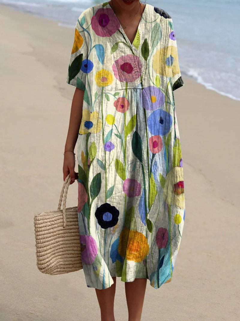 Hannah Women's Summer Dress | Vibrant Floral Pattern, Casual 4