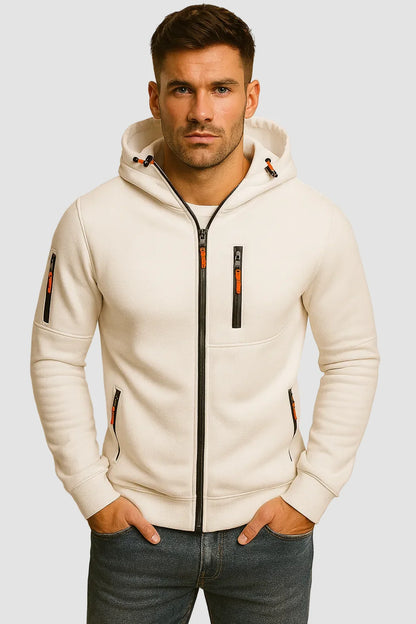Harlan Men's Hoodie | Zip-Up, Soft Fabric, Functional Design 0