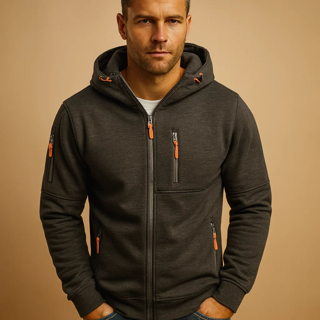 Harlan Men's Hoodie | Zip-Up, Soft Fabric, Functional Design 3